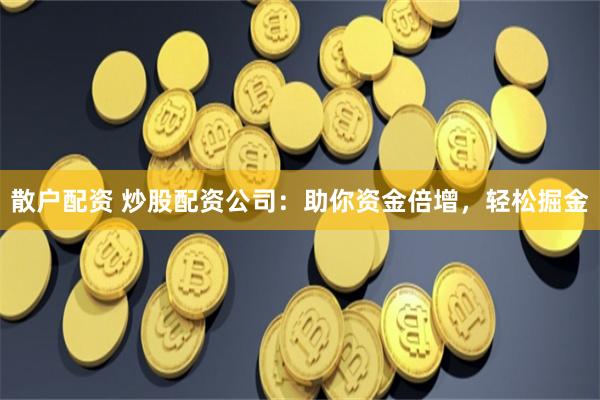 散户配资 炒股配资公司：助你资金倍增，轻松掘金